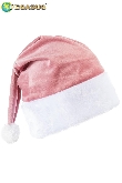 CAPPELLO NATALIZIO LUSSO IN VELLUTO ROSA